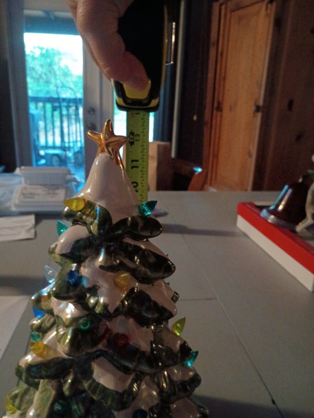 RESERVED   Christmas Tree Lamp — Multicolor Lights & Gold Star — Studio Mold - Picture 10 of 11